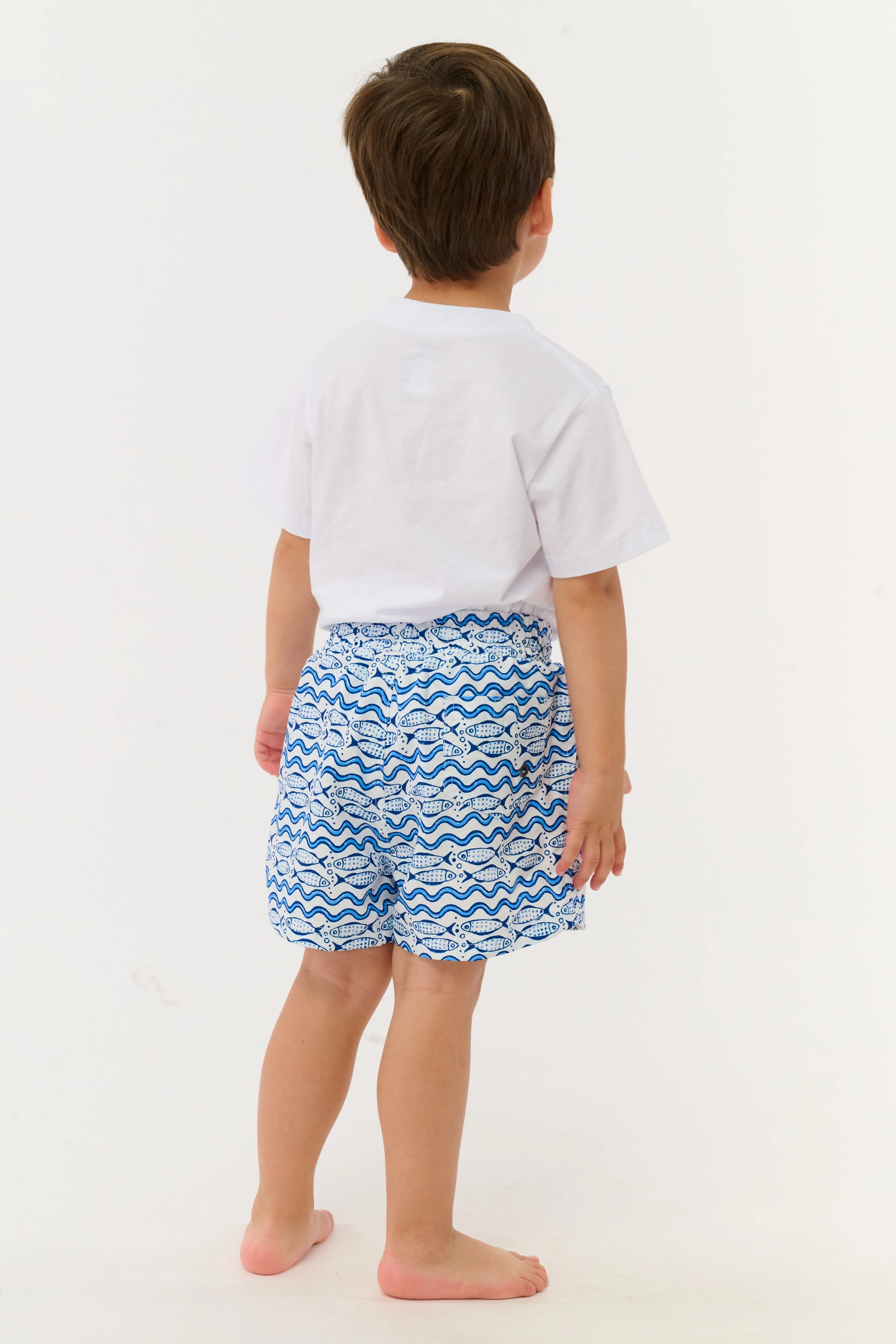 Boys Fish Stripe Swim Trunk - Image 5