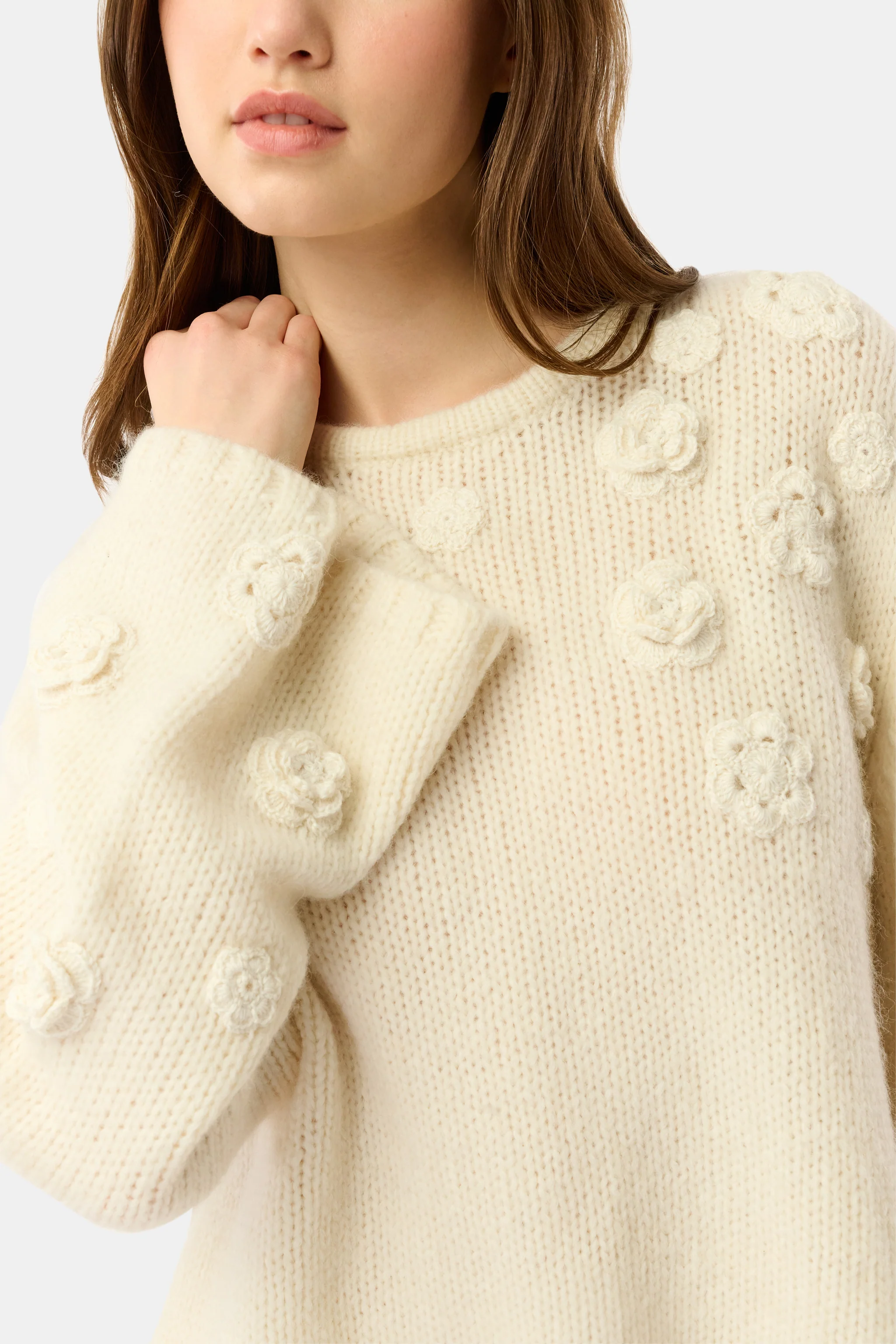 Crochet Floral Quinn Sweater - Image 3