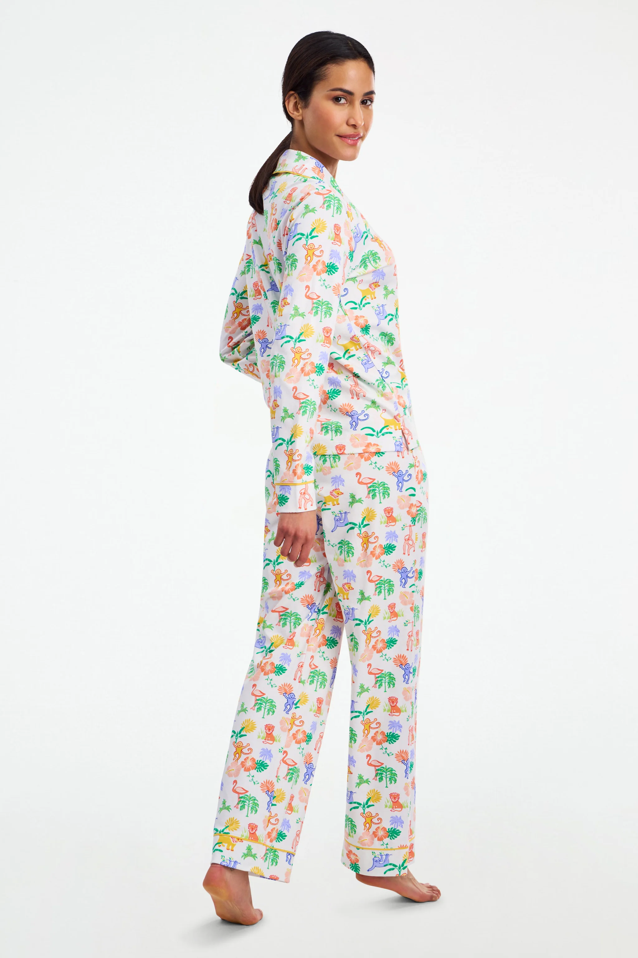 Jungle Party Long Sleeve Polo Pajamas - Image 4