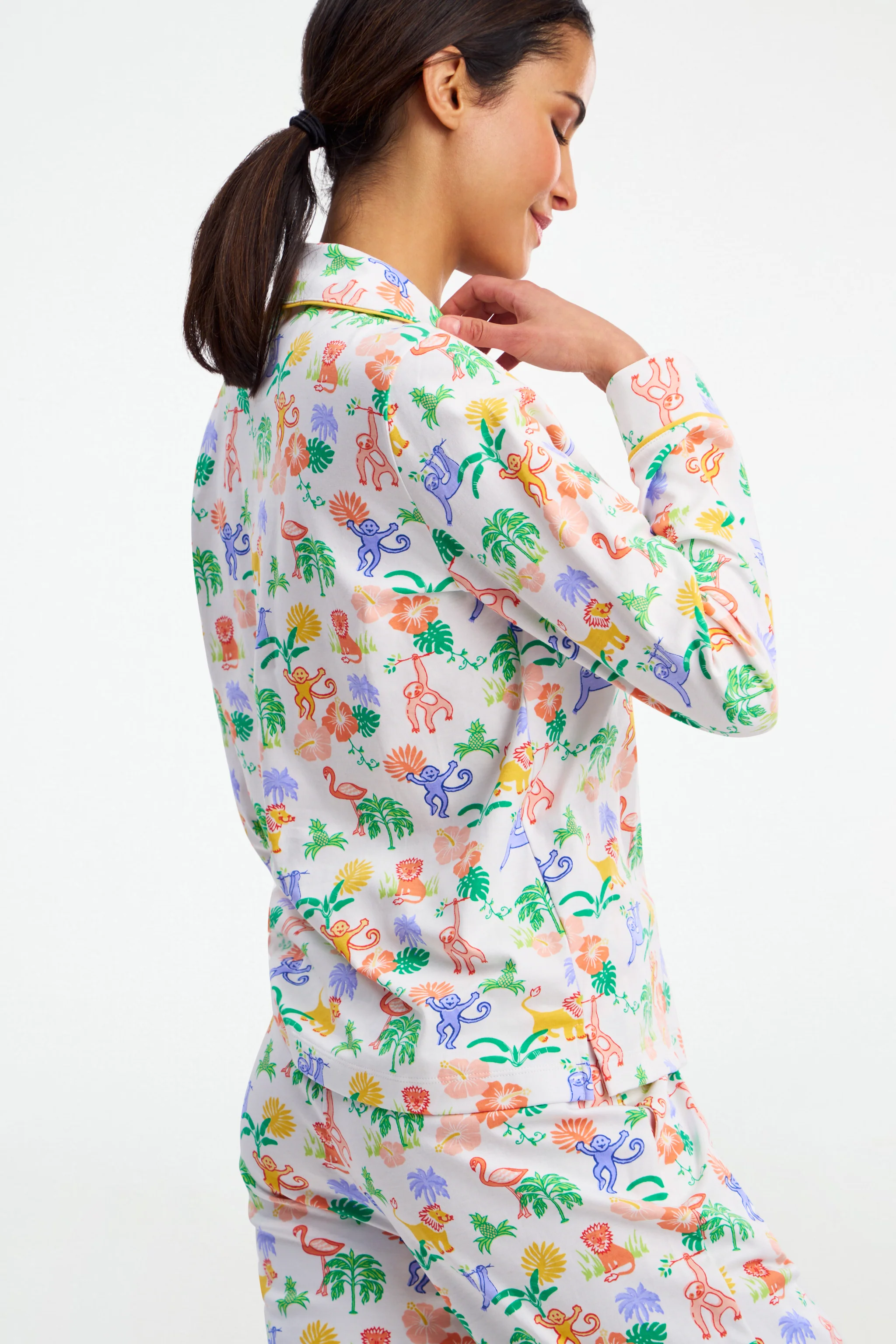 Jungle Party Long Sleeve Polo Pajamas - Image 6