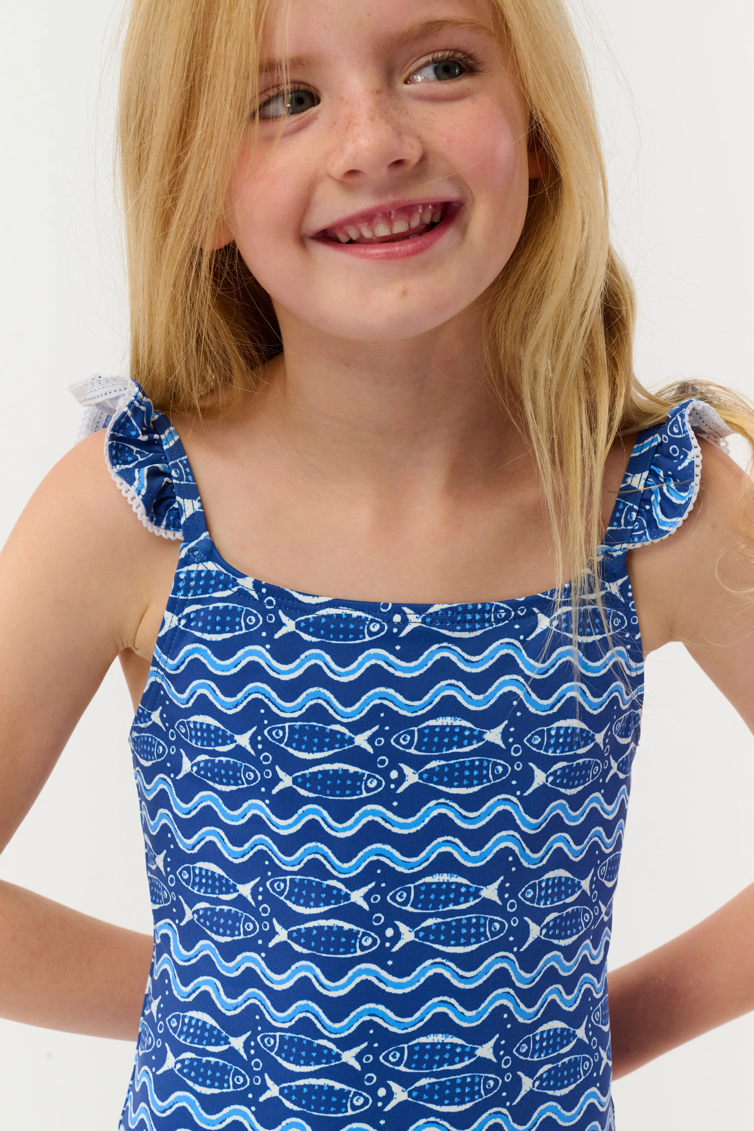 Kids Fish Stripe Rory One Piece - Image 3