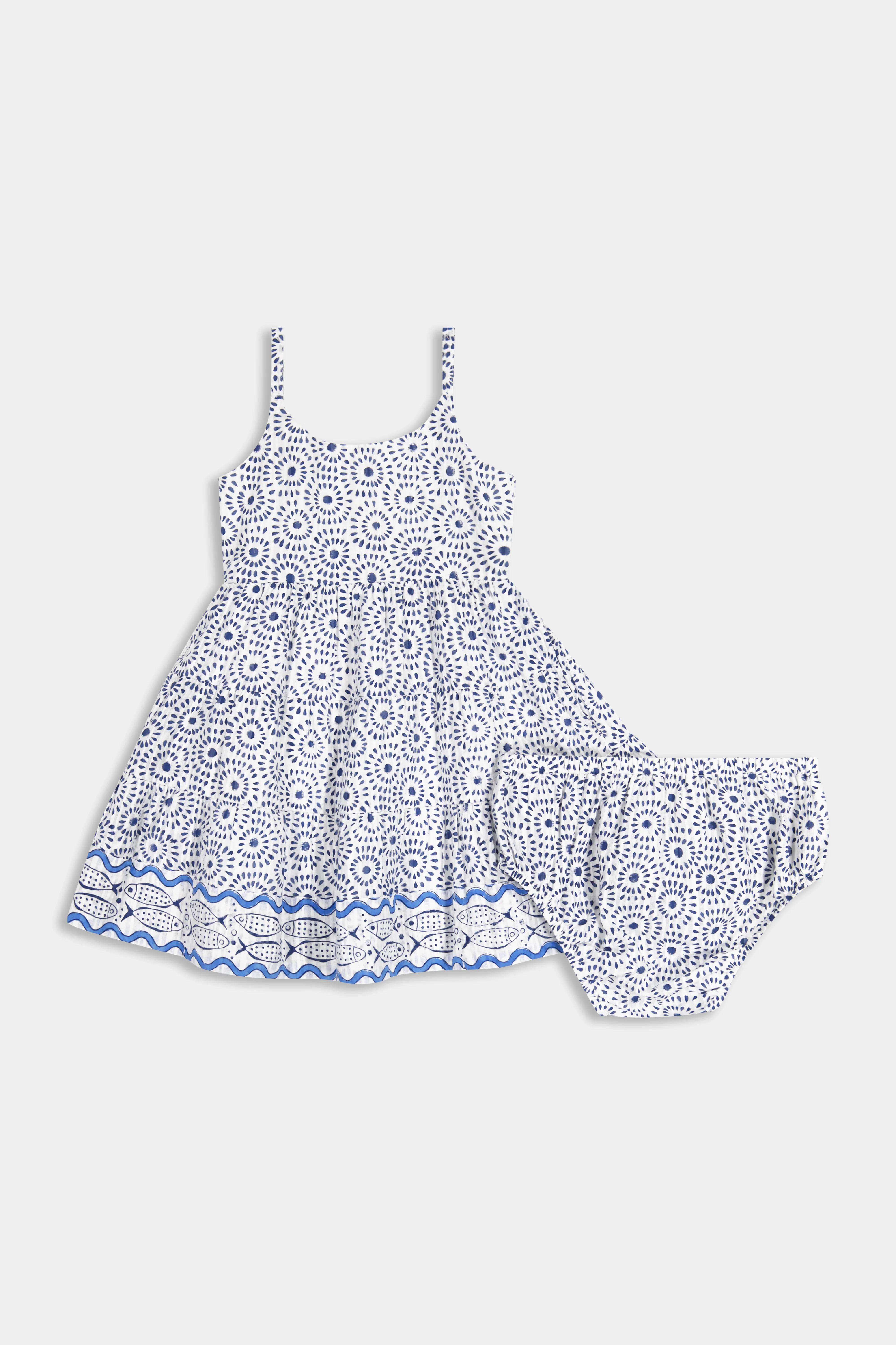 Kids Naolin Fish Border Britt Dress - Image 3