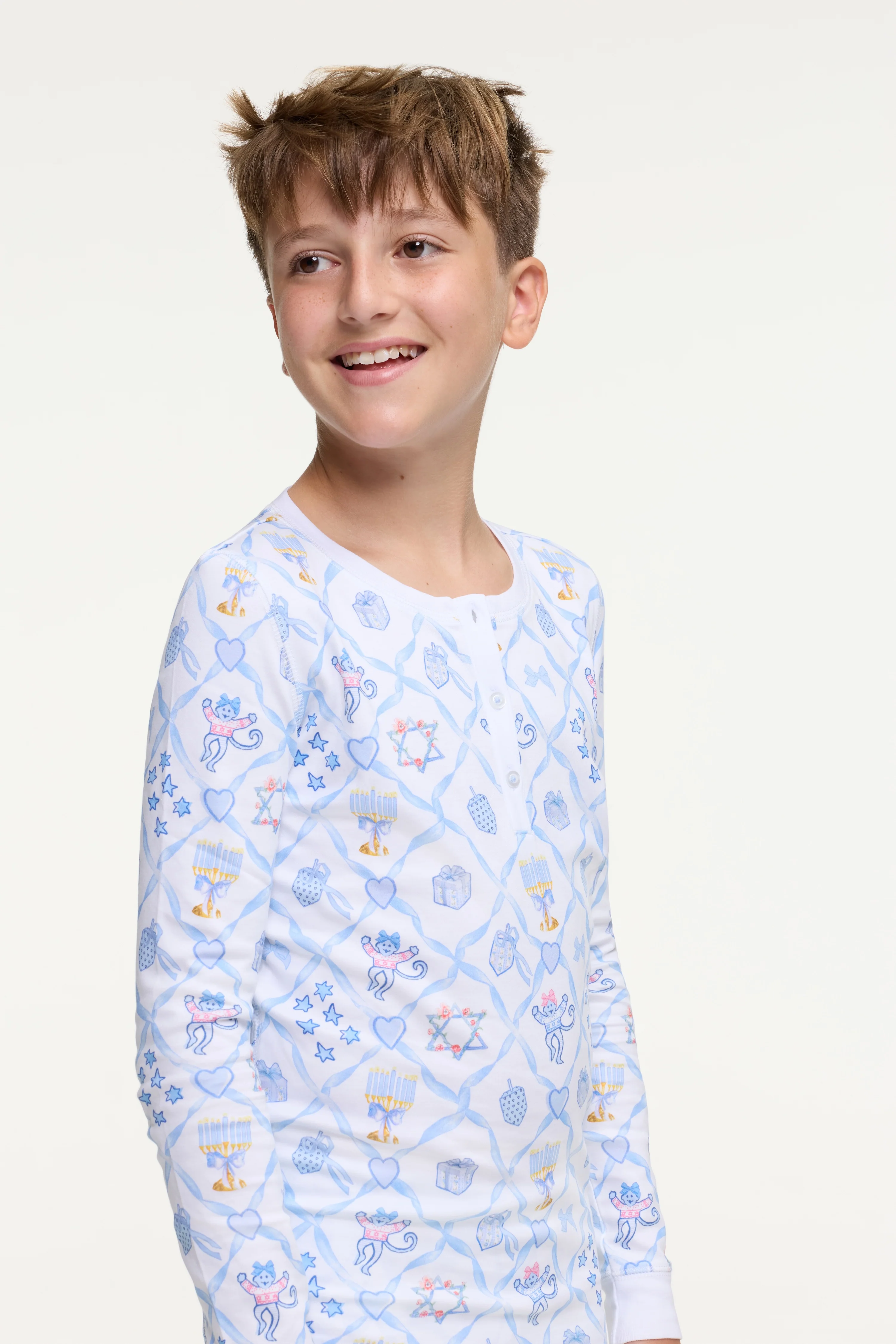 Kids Starry Nights Lattice Pajamas - Image 3