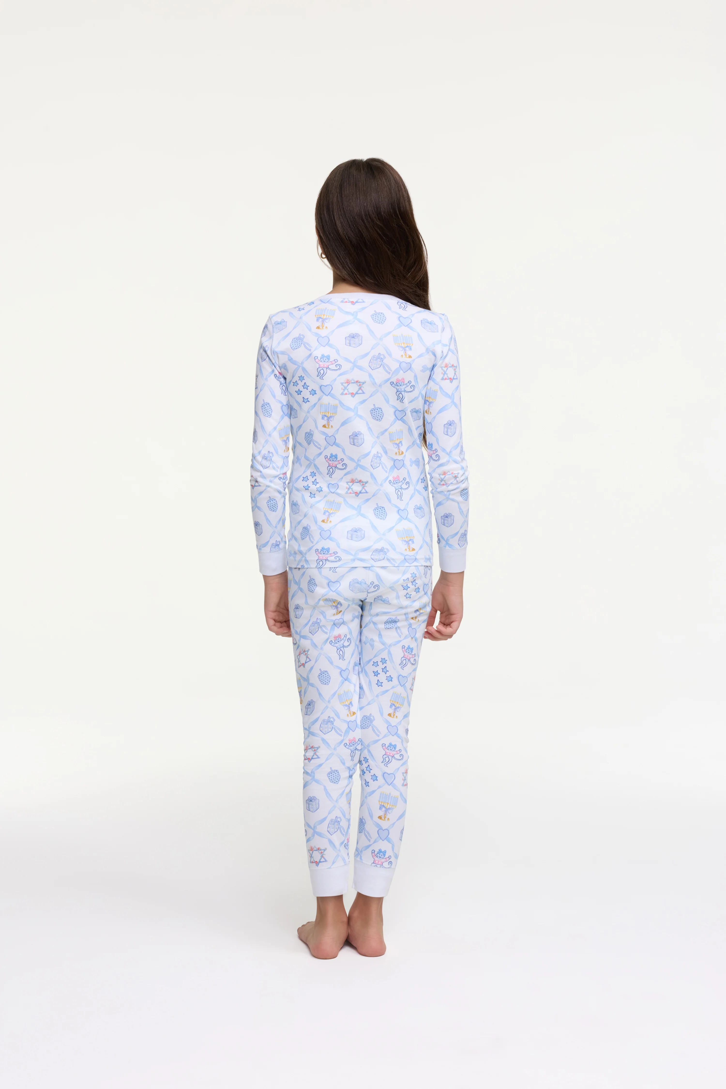 Kids Starry Nights Lattice Pajamas - Image 7