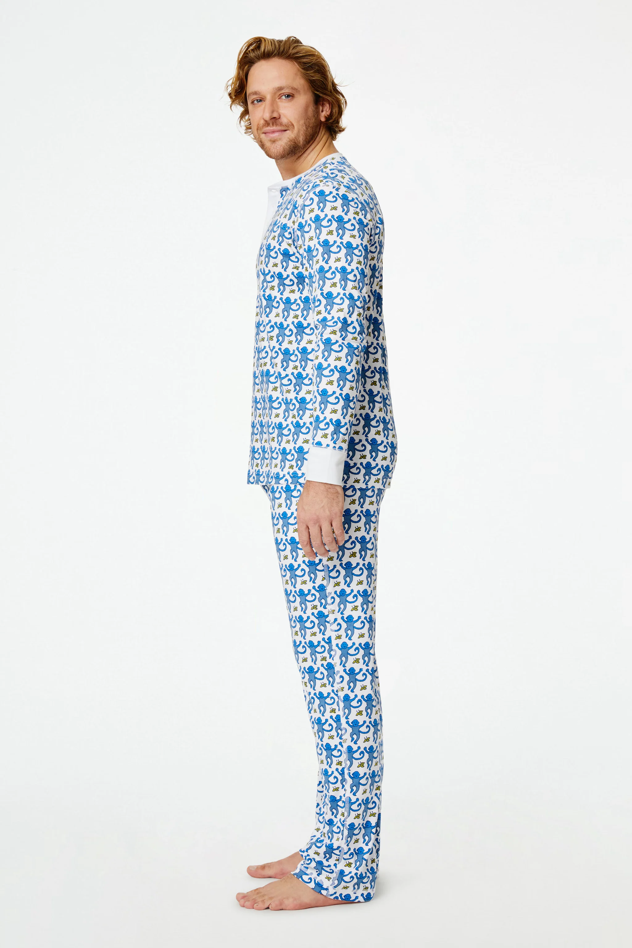 Mens Monkey Spencer Pajamas - Image 3