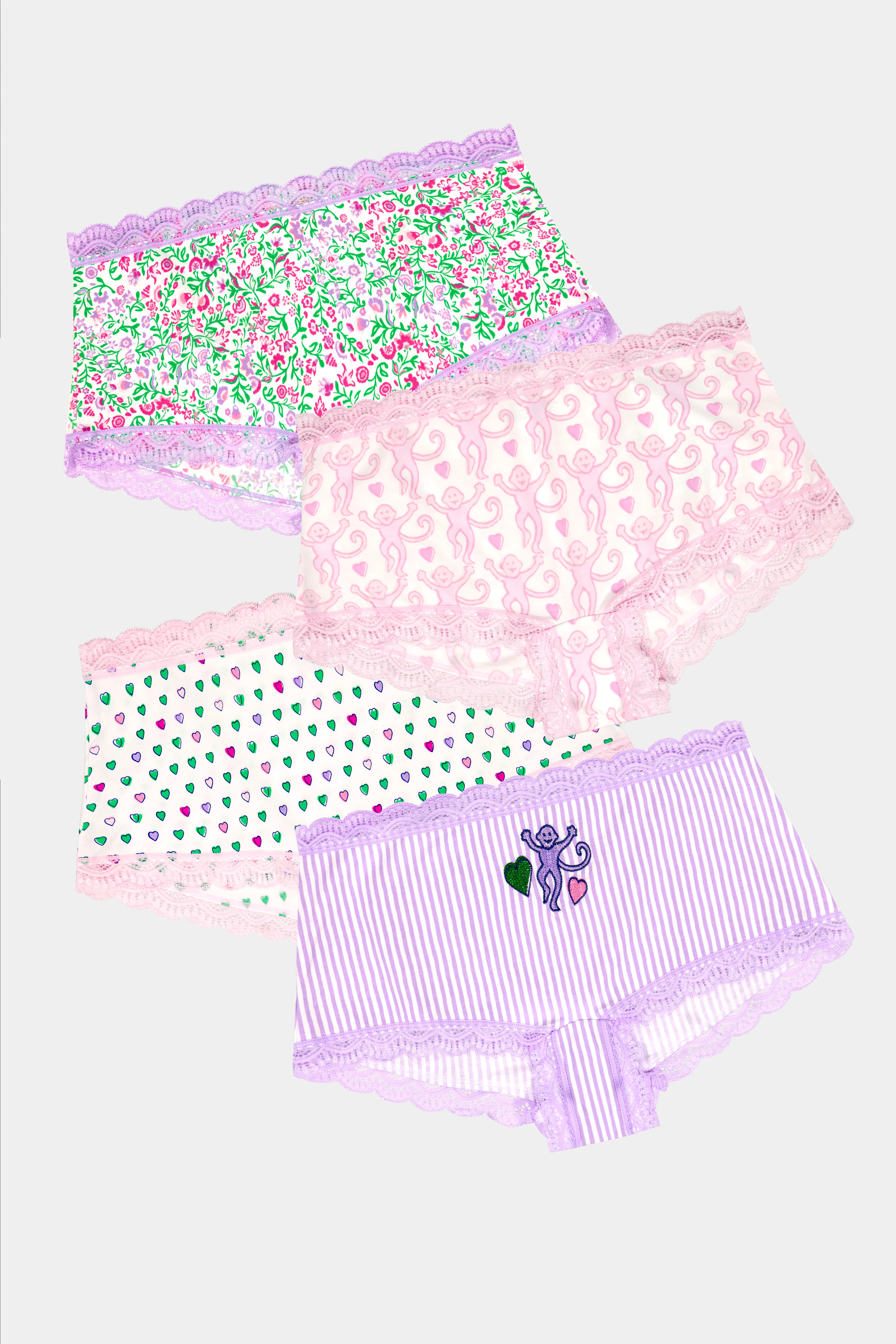 Mixed Icon Boyshort 4 Pack - Image 3