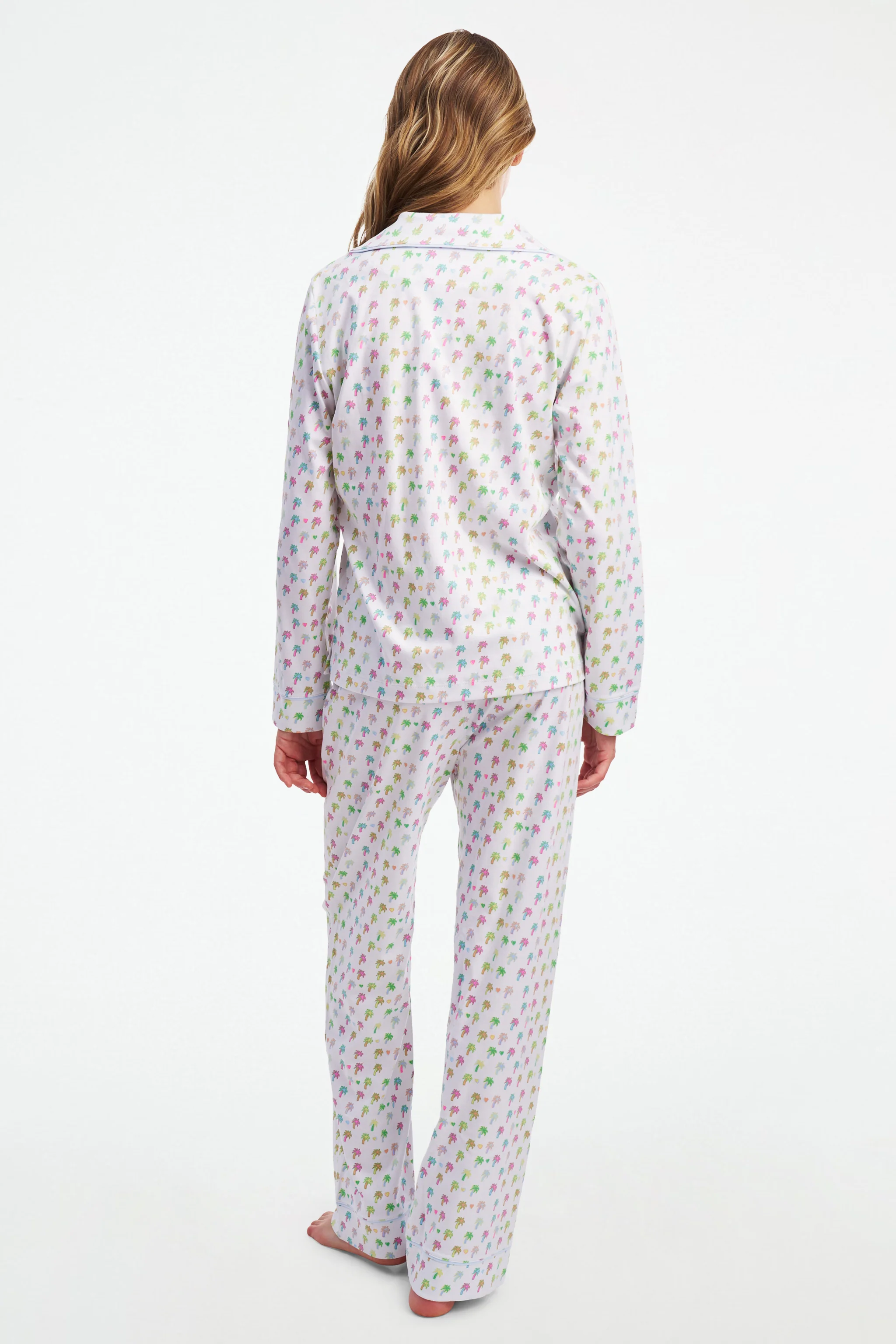 Palm Dreams Long Sleeve Polo Pajamas - Image 6