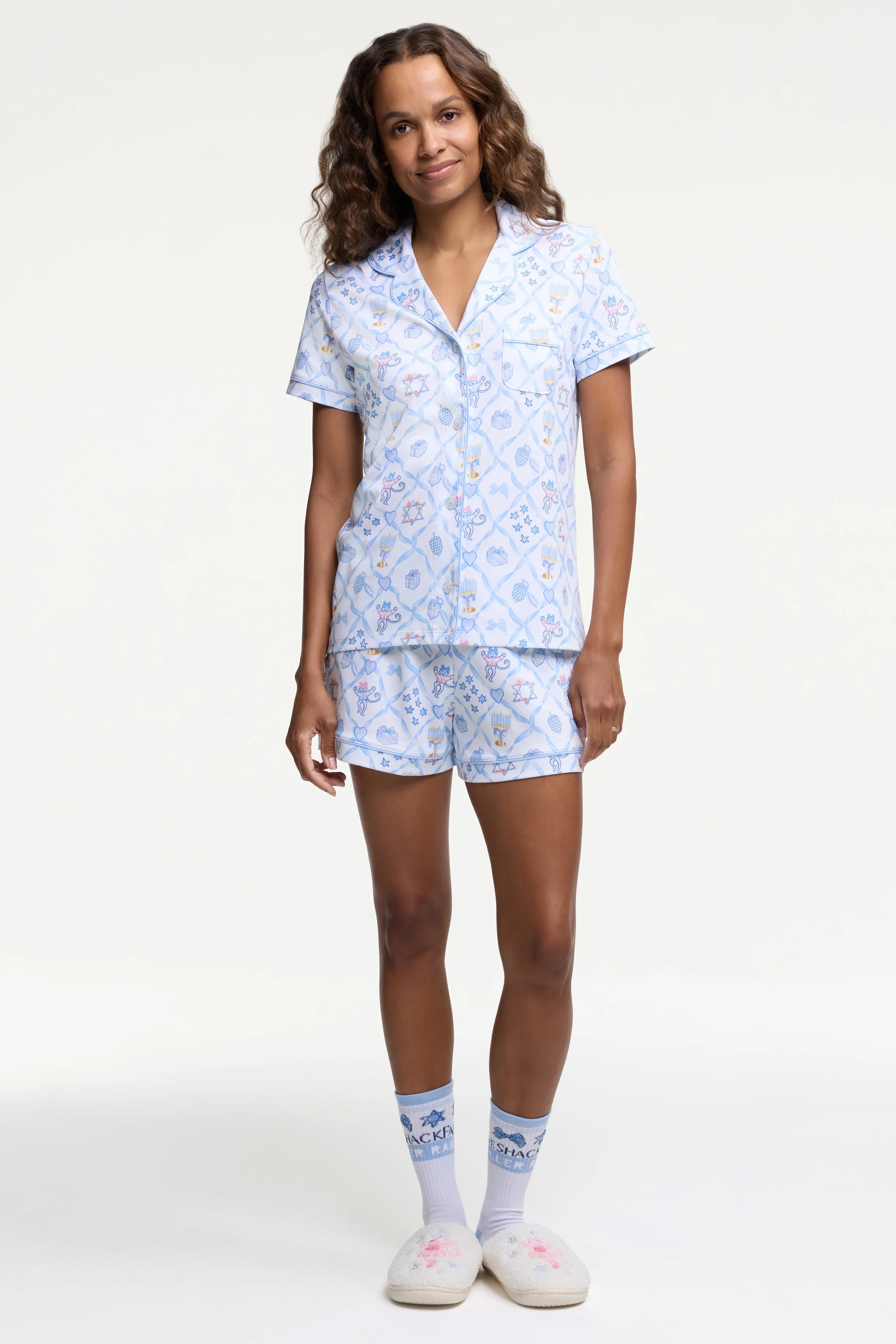 Starry Nights Lattice Polo Pajamas - Image 3