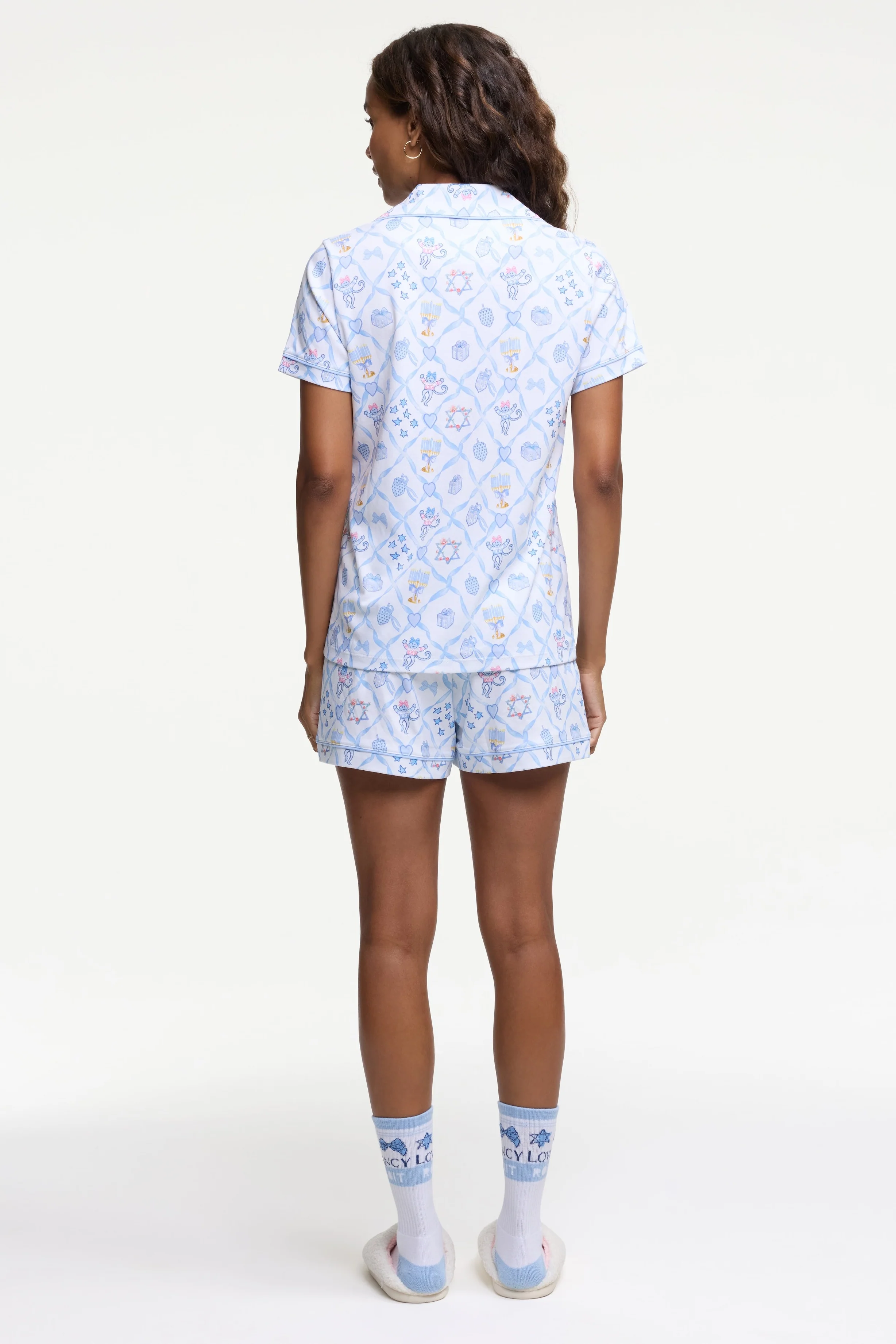 Starry Nights Lattice Polo Pajamas - Image 5