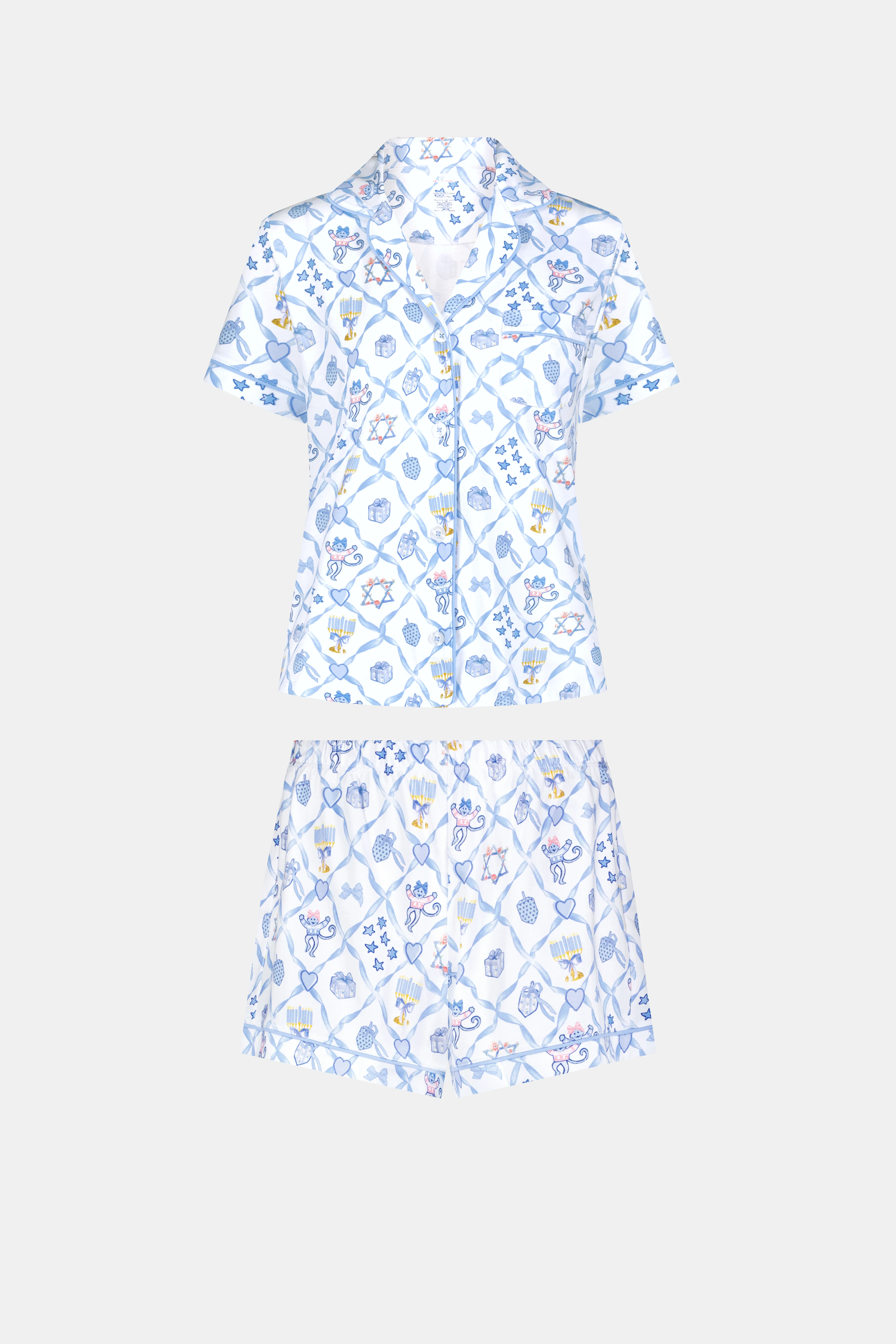Starry Nights Lattice Polo Pajamas - Image 6