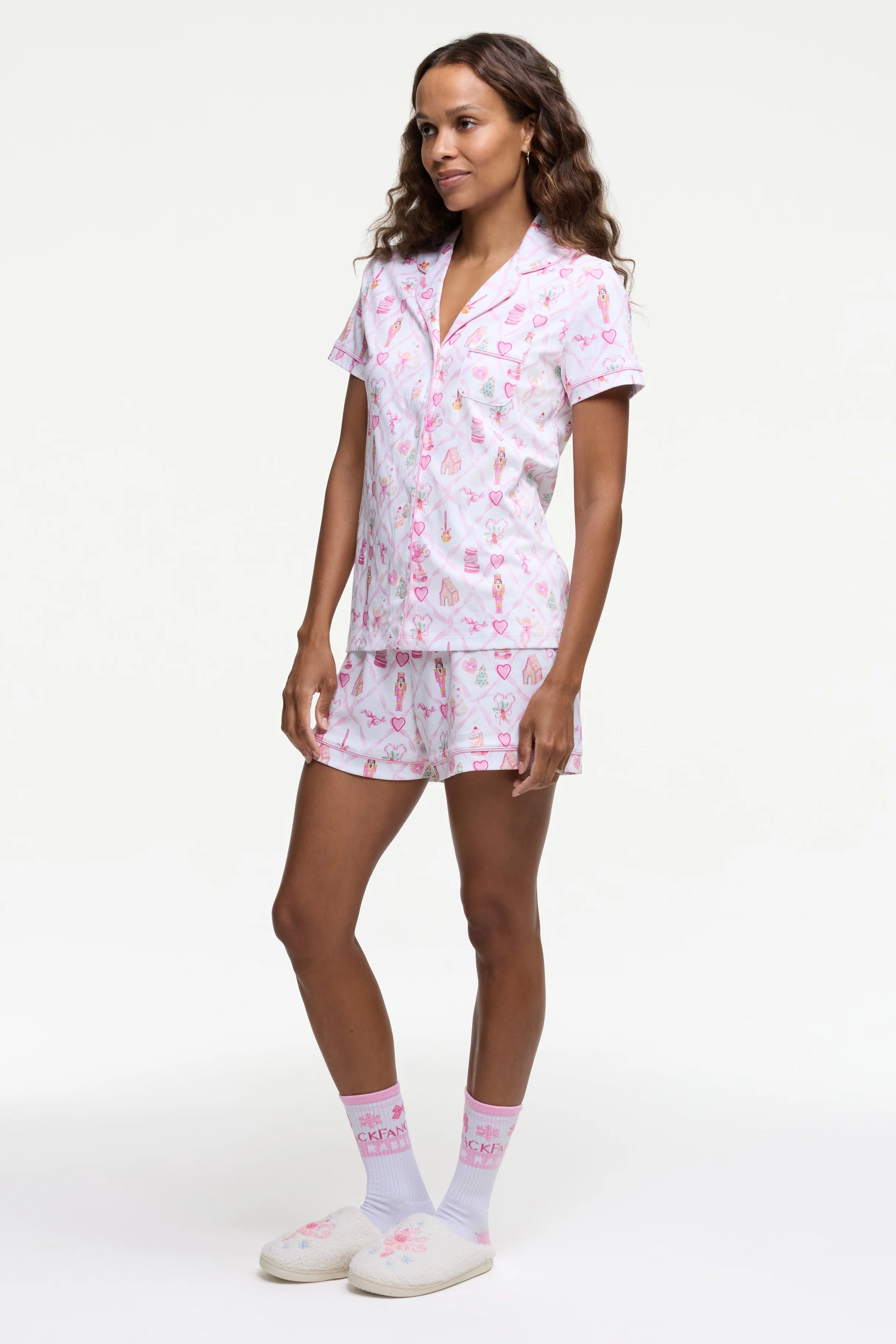 Sugarplum Lattice Polo Pajamas - Image 4
